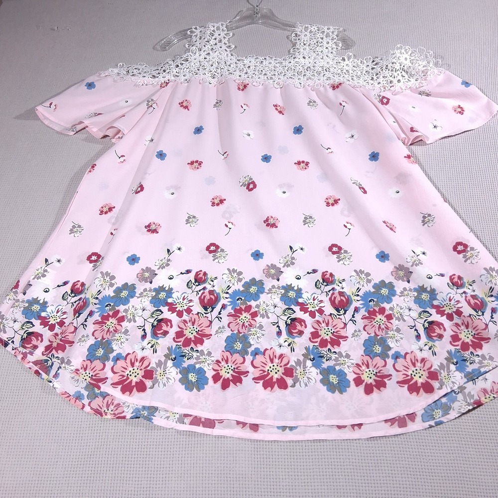 Rosegal Plus Womens 3X House Dress Bundle Butterfly Floral Lace Tunics Lot of 3 - Picture 2 of 16